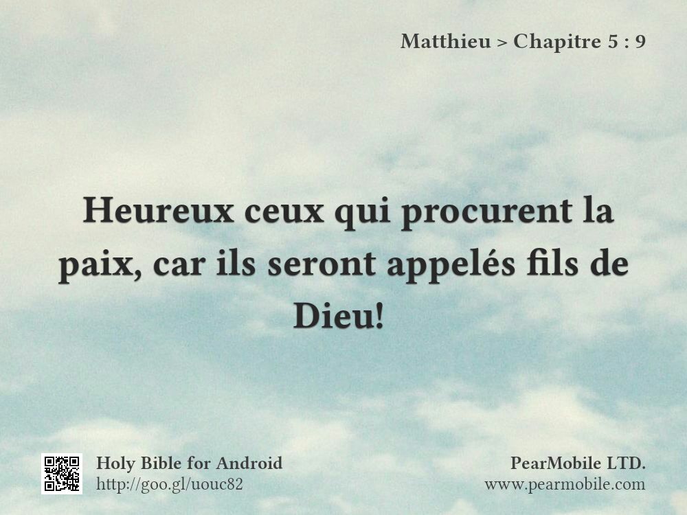 Matthieu, Chapitre 5:9